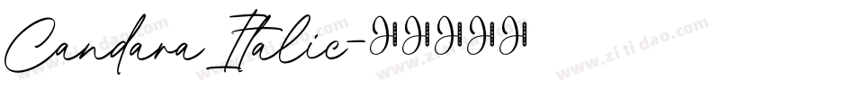 Candara Italic字体转换